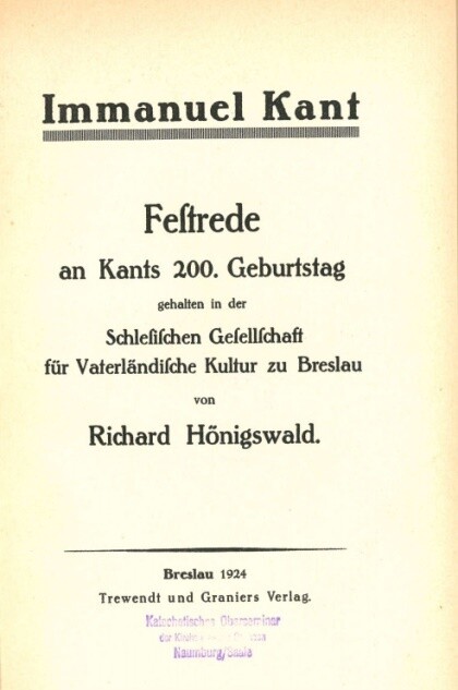 Illustration Titel Richard Hoenigswald