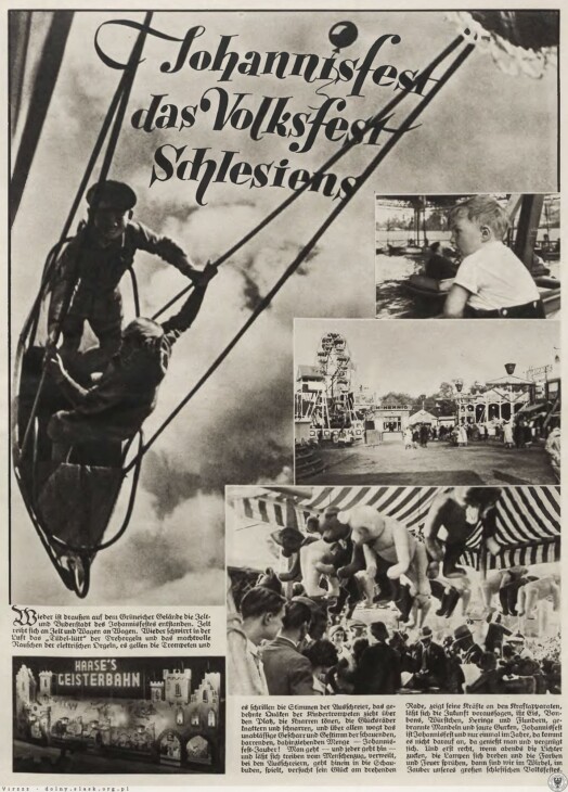 1934 06 13 Schlesische Illustrierte Zeitung ganze Seite Haases Geisterbahn Johannisfest Jarmark Swietojanski Wroclaw 448257