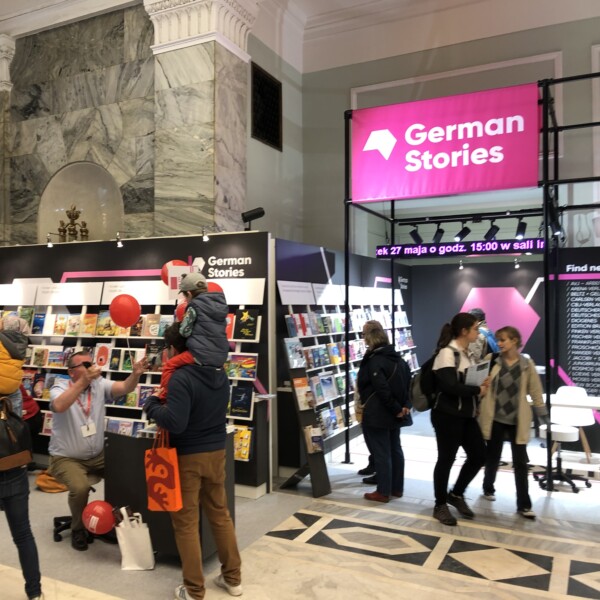 Stand "German Stories" auf einer Messe in Warschau 2022